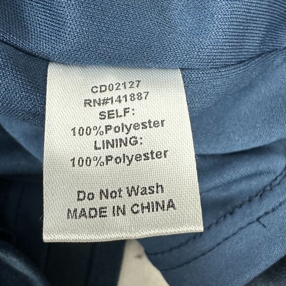 TCEC Womens Sleeveless Draped Cowl Neck Dress Large Polyester Blue Size L - Picture 5 of 7